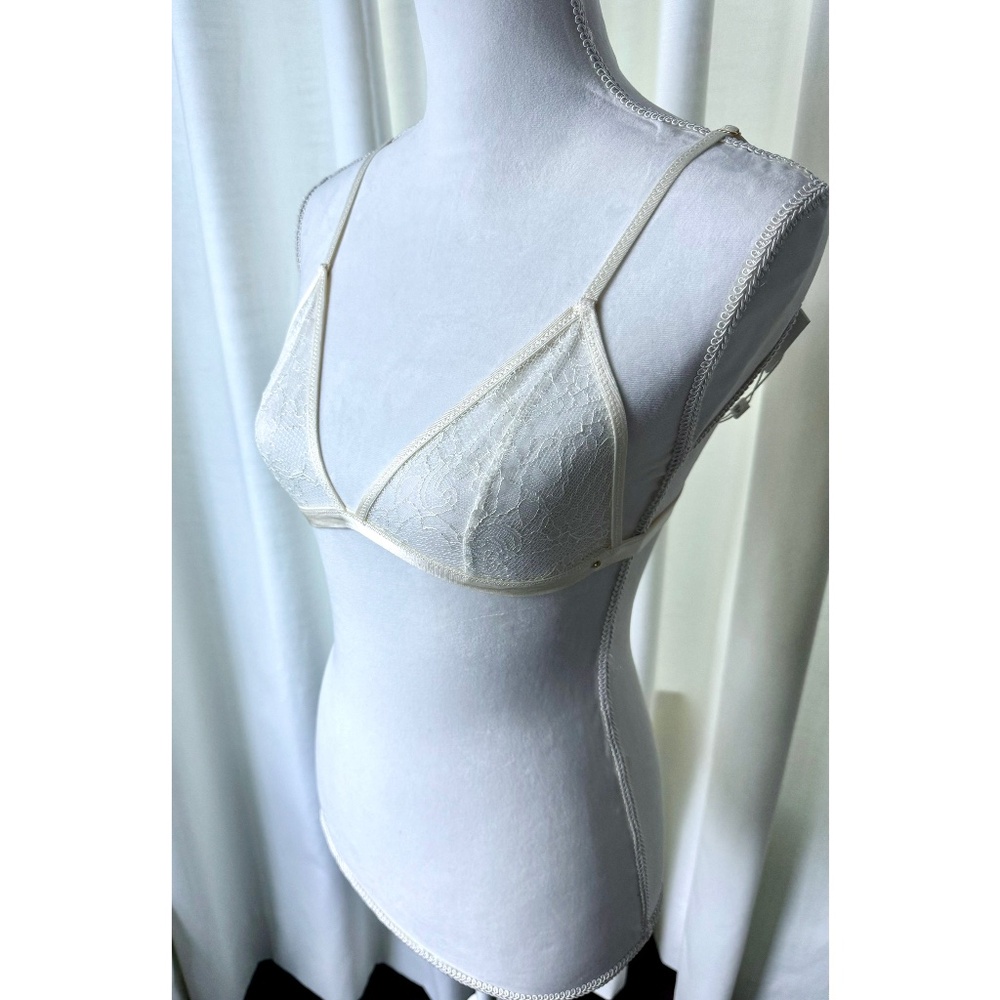 Anine Bing Eileen Bra in Ivory Size Small